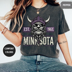 Minnesota Football Comfort Colors Shirt, Vintage Style Tee, Football Fan Gift, Sports Apparel, Game Day Tshirt. Team Spirit Clothing