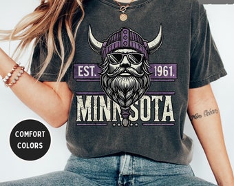 Minnesota Football Comfort Farben Shirt, Vintage Style T-Shirt, Fußballfan Geschenk, Sportbekleidung, Spieltag Tshirt. Team Spirit Kleidung