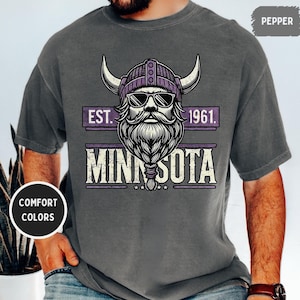 Minnesota Football Comfort Colors Shirt, Vintage Style Tee, Football Fan Gift, Sports Apparel, Game Day Tshirt. Team Spirit Clothing