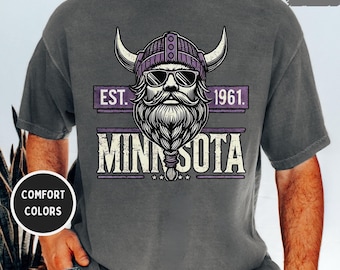 Minnesota Football Comfort Farben Shirt, Vintage Style T-Shirt, Fußballfan Geschenk, Sportbekleidung, Spieltag Tshirt. Team Spirit Kleidung