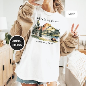 Yellowstone National Park Comfort Colors T-shirt, Unisex Tee, Nature Lover Gift, Outdoor Enthusiast Shirt, Adventure Apparel, Retro