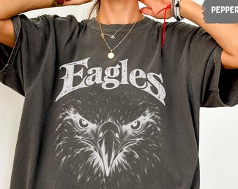 Eagles Mascot Shirt, Unisex Comfort Colors 1717, Vintage Style Eagle Graphic Tee, School Spirit T-Shirt, Game Day Fan Gift