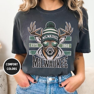 Milwaukee Basketball Comfort Colors T-shirt, Unisex Tee, Buck Fan Apparel, Game Day Shirt, Basketball Lover Gift, Sports Team Tee