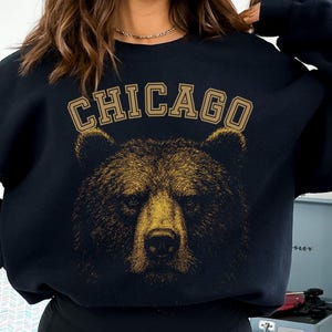 Retro Chicago Football Sweatshirt, Vintage Chicago Football Crewneck, Unisex Fans Sweater, Team Apparel, Sports Fan Gift, Windy City sweat