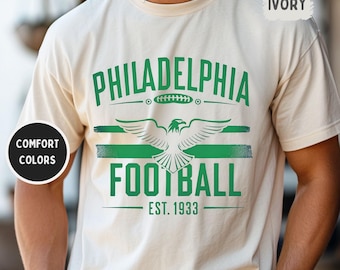 Vintage Philadelphia Football Comfort Colors T-shirt, Retro Philly tee, BirdsVintage Football Fan Shirt, Distressed Football Tee, Football