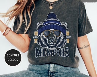 Memphis Basketball Fan Shirt, Retro Grizzly Tshirt, Vintage Sports Tee, Sports Team Apparel,  Memphis Basketball Fan Gift