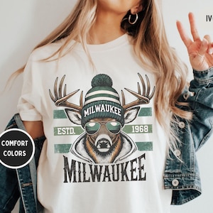 Milwaukee Basketball Comfort Colors T-shirt, Unisex Tee, Buck Fan Apparel, Game Day Shirt, Basketball Lover Gift, Sports Team Tee