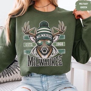 Milwaukee Basketball Sweatshirt - Unisex Crewneck, Bucks Fan Gift, Buck Apparel, Sports Team Shirt, Basketball Lover Top