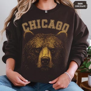 Retro Chicago Football Sweatshirt, Vintage Chicago Football Crewneck, Unisex Fans Sweater, Team Apparel, Sports Fan Gift, Windy City sweat