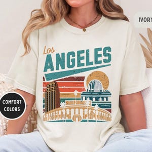 Retro Los Angeles Comfort Colors shirt - Vintage West Coast Apparel, Soft T-shirt, Gift for Travelers, LA Streetwear, Comfortable Tee
