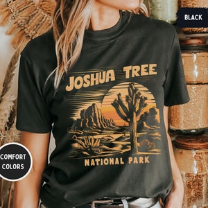 Camisa Comfort Colors del Parque Nacional Joshua Tree, camiseta vintage de California, regalos del Parque Nacional Joshua Tree, camisa de senderismo, camiseta del desierto