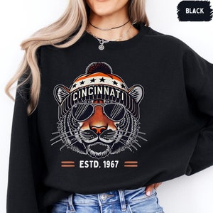 Cincinnati Football Sweatshirt - Unisex Crewneck, Bengal Fan Gift, Sports Team Apparel, Cozy Pullover,, Cincy Game Day Gear
