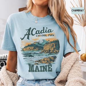 Acadia National Park shirt, Vintage Maine tshirt, Acadia National Park gifts, Retro Maine Sweatshirt, Hiking gift, Acadia Park Souvenir Tee