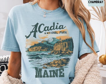 Acadia National Park shirt, Vintage Maine tshirt, Acadia National Park gifts, Retro Maine Sweatshirt, Hiking gift, Acadia Park Souvenir Tee