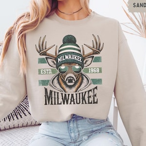Milwaukee Basketball Sweatshirt - Unisex Crewneck, Buck Fan Gift, Buck Apparel, Sports Team Shirt, Basketball Lover Top