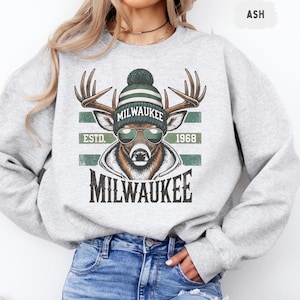 Milwaukee Basketball Sweatshirt - Unisex Crewneck, Buck Fan Gift, Buck Apparel, Sports Team Shirt, Basketball Lover Top
