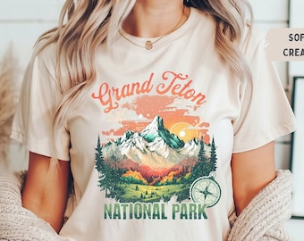 Camisa Grand Teton, Camisa Wyoming, Parque Nacional Grand Teton, Sudadera Grand Teton Park, Camisa de senderismo, Regalos Grand Teton, Regalo Granola Girl