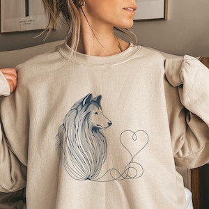 Collie Lover Sweatshirt Collie Valentines Sweatshirt Rough Collie Shirt For Valentines Collie Mom Gift Shirt For New Collie Mama Mom Gift