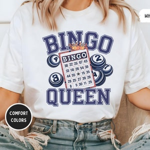 Bingo Queen Shirt, Retro Bingo T Shirt, Bingo Lover, Funny Bingo Player T Shirt, Bingo Vintage Shirt Gift for Bingo Game Lovers, Bingo Squad
