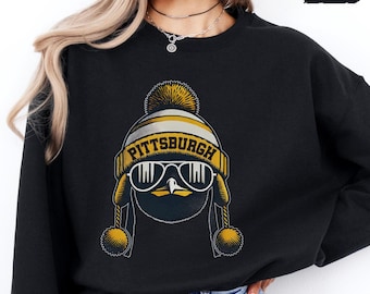 Pittsburgh Hockey Sweatshirt, Pinguine Fan Geschenk, Hockey Liebhaber Pullover, Hockey Team Bekleidung, Sport Fan Sweatshirt, Hockey Geschenk für ihn