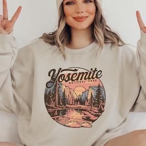 Yosemite Sweatshirt, Yosemite Vintage Sweatshirt, Yosemite National Park Sweater, Yosemite Retro shirt, Yosemite Crewneck, Granola Girl gift