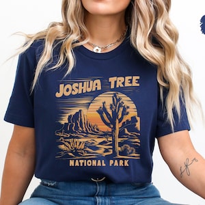 Camiseta del Parque Nacional Joshua Tree, camiseta vintage de California, regalos del Parque Nacional Joshua Tree, camiseta de senderismo, camiseta de acampada, camiseta del desierto