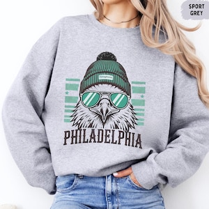 Philadelphia Football Sweatshirt, Sports Team Apparel, Game Day Clothing, Team Spirit Jumper, Football Fan Gift, Crew Neck Pullover