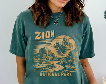 Zion National Park shirt, Comfort Colors Utah tshirt, Vintage Zion National Park gift Zion National Park Sweater Hiking souvenir Camping tee