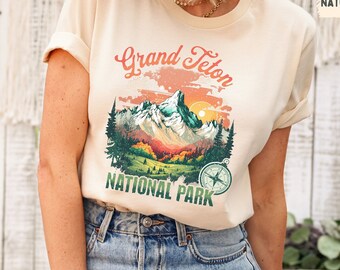Camiseta Grand Teton, camiseta Wyoming, Parque Nacional Grand Teton, sudadera del Parque Grand Teton, camiseta de senderismo, regalos Grand Teton, regalo Granola Girl