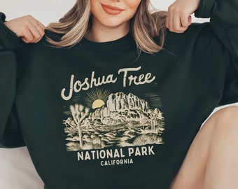 Joshua Tree National Park Sweatshirt, California Sweatshirt, Joshua Tree Vintage Desert Sweater Joshua Tree Shirt National Park Hiking Gift