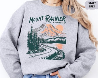 Mount Rainier National Park Sweatshirt, Vintage Washington Sweatshirt, Mount Rainier National Park gifts Mount Rainier Souvenir Hiking shirt