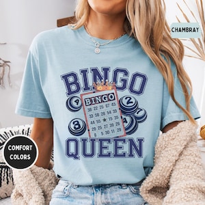 Bingo Queen Shirt, Retro Bingo T Shirt, Bingo Lover, Funny Bingo Player T Shirt, Bingo Vintage Shirt Gift for Bingo Game Lovers, Bingo Squad