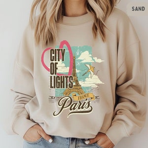 Vintage Paris France Sweatshirt, France Crewneck, Moving to Paris, Vintage Paris Travel Gift Paris Souvenir Paris Honeymoon Bonjour Sweater