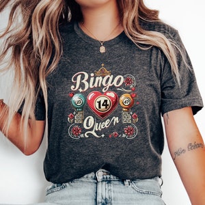 Bingo Shirt, Bingo Queen T-Shirt, Bingo Lover, Funny Bingo Player T Shirt, Bingo Vintage Shirt Gift for Bingo Game Lovers Bingo Squad Tshirt
