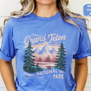 Grand Teton National Park Shirt Wyoming State Park Tshirt Grand Teton Camping T-Shirt Grand Teton Pullover Wandern Shirt Müsli Mädchen Geschenke
