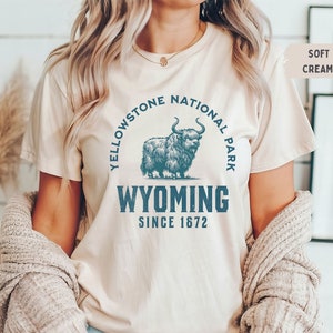 Vintage Yellowstone-shirt retro T-shirt Yellowstone National Park, vintage geïnspireerde T-shirt Wyoming, vintage shirt Yellowstone National Park, souvenir-T-shirt Yellowstone National Park