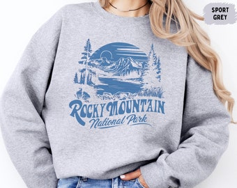 Rocky Mountain National Park Sweatshirt, Vintage Colorado Sweatshirt Rocky Mountain National Park gifts Gatlinburg Shirt Hiking souvenir