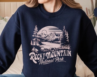 Rocky Mountain National Park Sweatshirt, Vintage Colorado Sweatshirt Rocky Mountain National Park gifts Gatlinburg Shirt Hiking souvenir