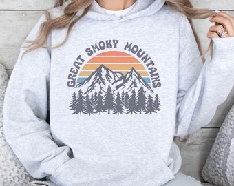Great Smoky Mountains National Park Hoodie, TN Hiking Apparel, Outdoor Adventure Sweater, Nature Lover Gift, Cozy Mountain Graphic Jumper