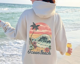 Vintage Surf hoodie Ocean Beach hoodie, Ocean Beach hoodie, trendy sweatshirt, Siesta Beach hoodie, Sarasota Hoodie, Vintage Florida Sweater