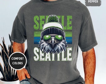 Camiseta de colores cómodos del equipo de fútbol de Seattle, ropa para fanáticos de Seattle, camiseta de fútbol, equipo deportivo de Seattle, camiseta para el día del partido, camiseta deportiva unisex