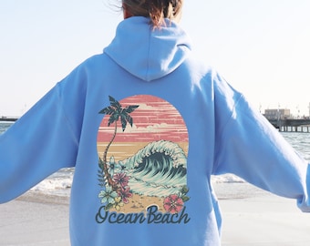 Vintage Surf hoodie Ocean Beach hoodie, Ocean Beach hoodie, trendy sweatshirt, Siesta Beach hoodie, Sarasota Hoodie, Vintage Florida Sweater