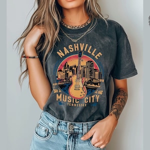 ヴィンテージ カントリーミュージック Tシャツ ヴィンテージ ナッシュビル テネシー コンフォートカラー シャツ