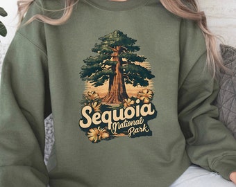 Sequoia National Park Sweatshirt, Vintage California Sweatshirt, Giant Sequoia Hiking Shirt Redwood Shirt California Trip Gift National Park