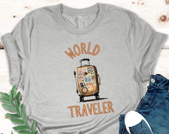 World Traveler shirt Travel shirt Women Travel Tshirt Traveler gift Vacations tee Travel T-Shirt Travel lover shirt travel agent gift
