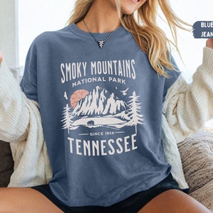 Great Smoky Mountains National Park Comfort Colors Shirt, Vintage Tennessee Smoky Mountains Shirt Tennessee Family Trip Smoky Mountains gift