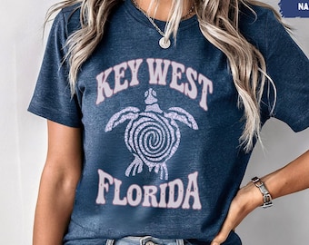 Camiseta unisex de Key West, Florida, camiseta de vacaciones tropicales, camiseta de recuerdo de playa, camiseta con gráficos de viaje, ropa Summer Vibes