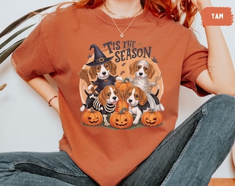 Lustiges Beagle-Halloween-Shirt, Komfortfarben Beagle-T-Shirt Kürbis-Hemd Spooky Beagle-T-Stück Beagle-Mamma-Beagle-Liebhaber-Hemd Beagle-Inhaber Geschenk