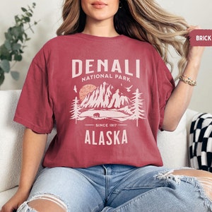 Denali National Park Comfort Colors shirt, Vintage Alaska tshirt Denali National Park gifts Hiking gift Denali Park Souvenir, Alaske cruise