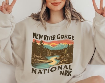 New River Gorge National Park Sweatshirt, West Virginia Sweater, National Park Sweat, Explore America Tee, Mountain Sweatshirts Travel gift